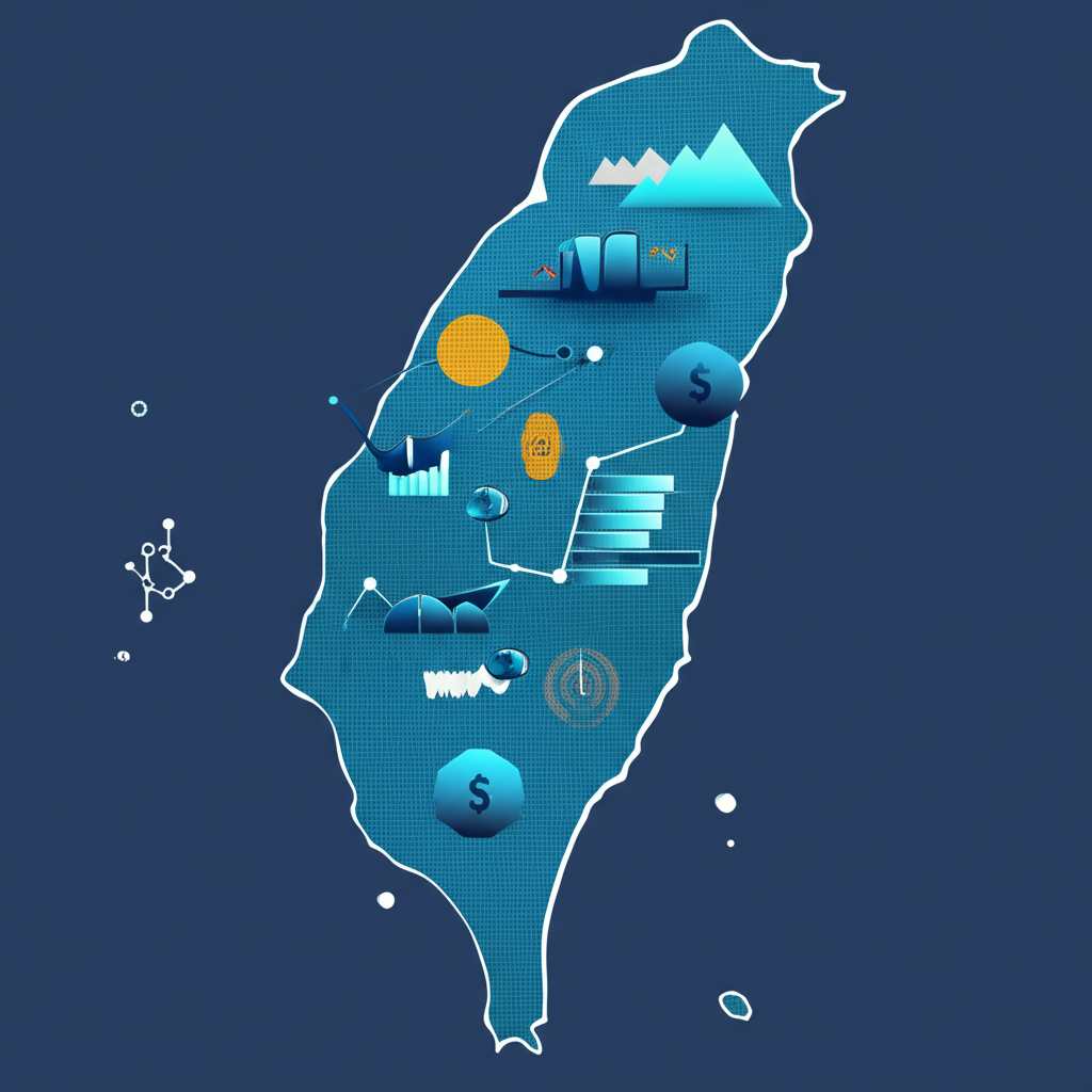 經濟指標和政策決策（如利率圖表、政治人物、貿易圖表）影響貨幣價值的視覺呈現，箭頭顯示因果關係。